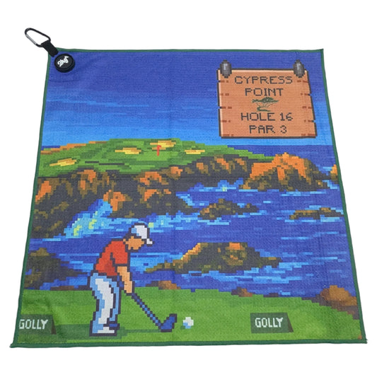 Pixel Cypress Point Hole 16 Golf Towel